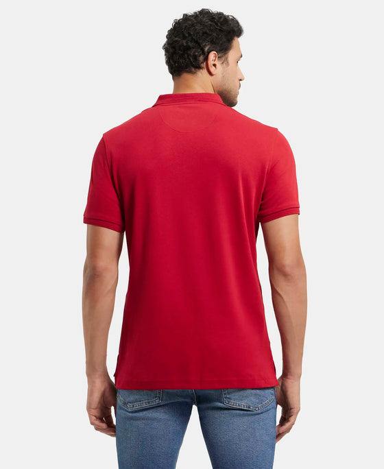 Jockey Cotton Rich Solid Half Sleeve Polo T-Shirt with Chest Pocket