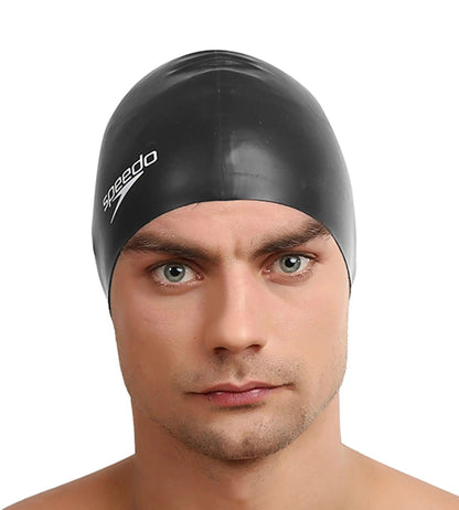 Speedo Unisex Silicone Swim Cap For Men and Women