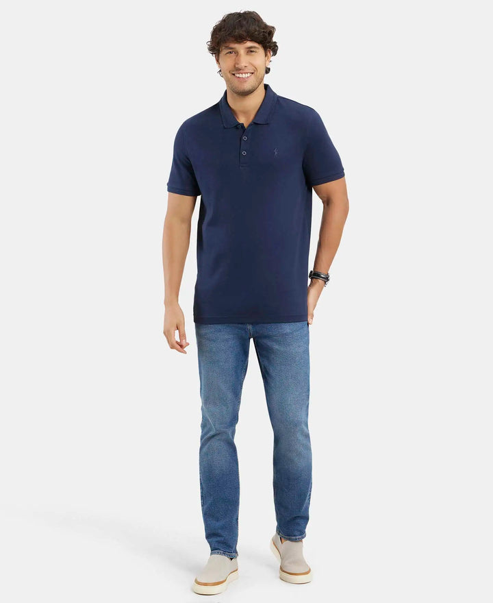 Jockey Polo  T-shirt Cotton Rich Solid Half Sleeve