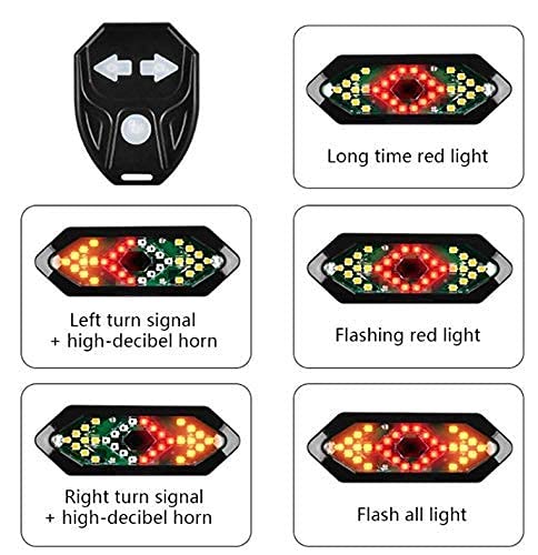 BICYCLE REAR LIGHT WITH INDICATORS